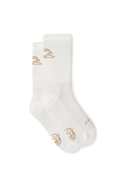 High Top White Cycling Socks | Cortado Edition