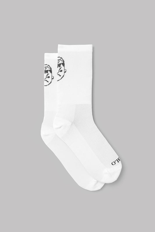 High Top Classic White Cycling Socks