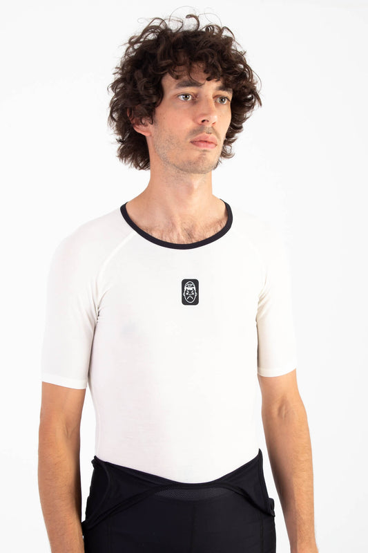 Wool Cycling Base Layer [Short Sleeve] | White Sand