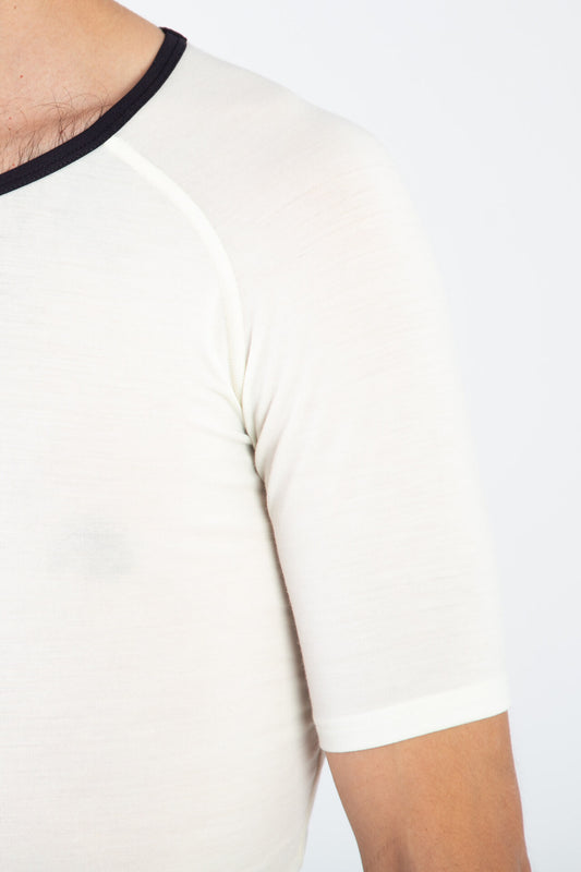 Wool Cycling Base Layer [Short Sleeve] | White Sand
